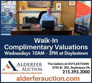 Alderfer Auction is your gateway to exquisite finds! We invite you to discover the exceptional value nestled within your own collections. Every Wednesday from 10:00 AM to 3:00 PM at our Doylestown location, you can receive a complimentary valuation, consultation, or schedule a private appointment for a more in-depth exploration.