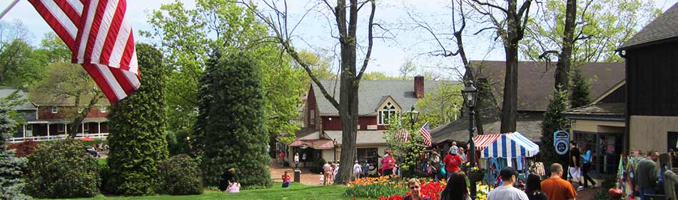 Peddler's Village is a 42-acre, outdoor shopping mall featuring 65 retail shops and merchants, 3 restaurants, a 71 room hotel and a Family Entertainment Center. in the Ambler, Montgomery County PA area